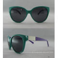 Óculos de sol de acetato e metal de moda P01065